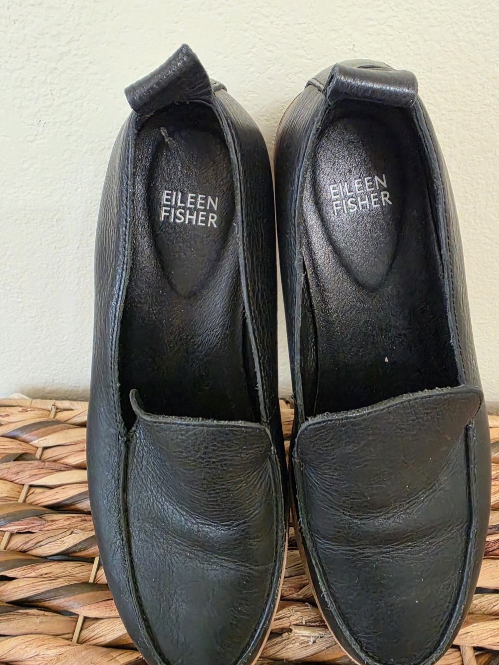 Eileen Fisher Ells Smooth Leather Loafer Wedge, 7.5 - Picture 4 of 11